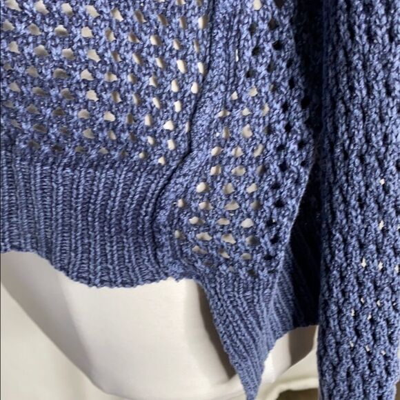Line knitwear Washed Blue Open Weave Sweater - Picture 5 of 7